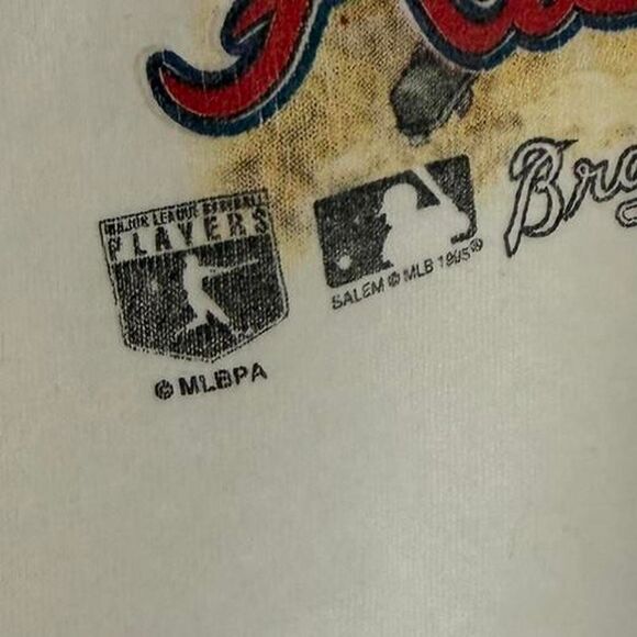 Vintage Salem Sportswear Atlanta Braves 1995 World Champions Tee - Picture 4 of 5